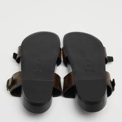 Louis Vuitton Brown Monogram Canvas Bom Dia Flats Size 38