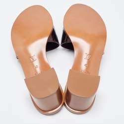 Louis Vuitton Amarante Patent Leather Lock It Sandals Size 40