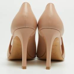 Pre Owned Louis Vuitton Light Pink Leather Pointed Toe Pumps Size 40