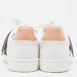 Louis Vuitton White/Monogram Canvas and Leather Frontrow Sneakers Size 40