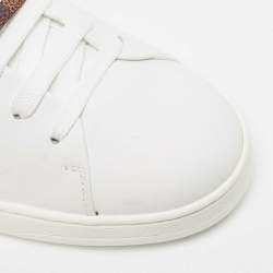 Louis Vuitton White/Monogram Canvas and Leather Frontrow Sneakers Size 40