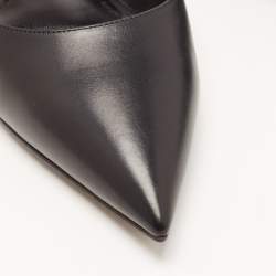 Louis Vuitton Black/Brown Monogram Canvas and Leather Buckle Mules Size 38 