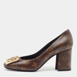 Louis Vuitton Brown Monogram Canvas Madeleine Pumps Size 37.5