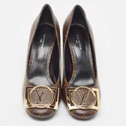 Louis Vuitton Brown Monogram Canvas Madeleine Pumps Size 37.5