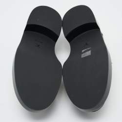 Pre Owned حذاء لوفرز لوي فيتون أكادمي جلد وكانفاس أسود مونوغرامي مقاس 39