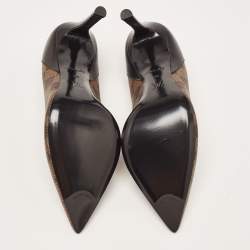 Louis Vuitton Brown Monogram Canvas Chérie Pointed Toe Pumps Size 39