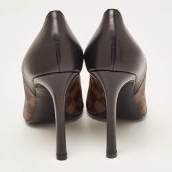 Louis Vuitton Brown Monogram Canvas Chérie Pointed Toe Pumps Size 39
