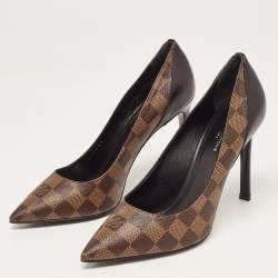 Louis Vuitton Brown Monogram Canvas Chérie Pointed Toe Pumps Size 39