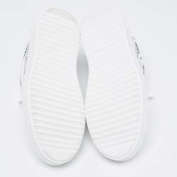 Louis Vuitton White/Black Leather Time Out Trainers Sneakers Size 38