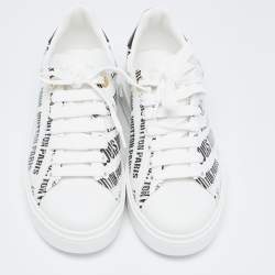 Louis Vuitton White/Black Leather Time Out Trainers Sneakers Size 38