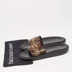 Louis Vuitton Brown Monogram Canvas Sunbath Flat Slides Size 41