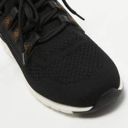 Pre Owned Louis Vuitton Black Knit Fabric Aftergame Sneakers Size 40
