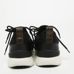 Pre Owned Louis Vuitton Black Knit Fabric Aftergame Sneakers Size 40