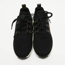 Pre Owned Louis Vuitton Black Knit Fabric Aftergame Sneakers Size 40