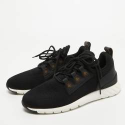 Pre Owned Louis Vuitton Black Knit Fabric Aftergame Sneakers Size 40