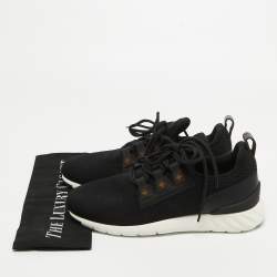 Pre Owned Louis Vuitton Black Knit Fabric Aftergame Sneakers Size 40