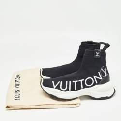 Pre Owned Louis Vuitton Black Knit Fabric Sock Sneakers Size 39