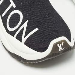 Pre Owned Louis Vuitton Black Knit Fabric Sock Sneakers Size 39
