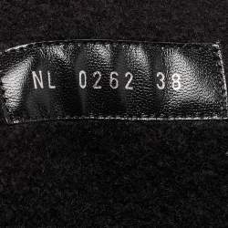 Louis Vuitton Black Leather and Shearling Fur Territory Ranger Boots Size 38
