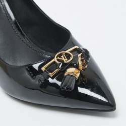 Louis Vuitton Black Patent Leather Pointed Toe Pumps Size 40