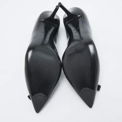 Louis Vuitton Black Patent Leather Pointed Toe Pumps Size 40