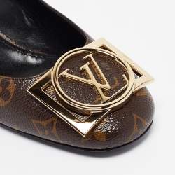 Pre Owned Louis Vuitton Brown Monogram Canvas Madeleine Pumps Size 38.5 