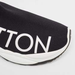 Louis Vuitton Black Knit Fabric Run 55 Sneakers Size 38.5