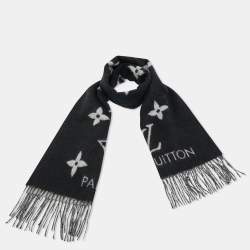 Louis Vuitton Black Cashmere Reykjavik Scarf