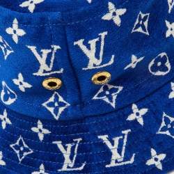 مملوكة مسبقًا Louis Vuitton Bleu Monogram Velvet LV Match Bucket Hat M