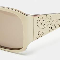 Pre Owned Louis Vuitton Brown/Cream Monogram Mahina  Z0173W Sunglasses