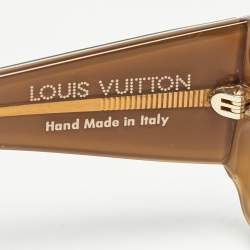 Pre Owned Louis Vuitton Brown/Cream Monogram Mahina  Z0173W Sunglasses