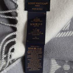 Pre Owned Louis Vuitton Grey Wool LV Essential Scarf