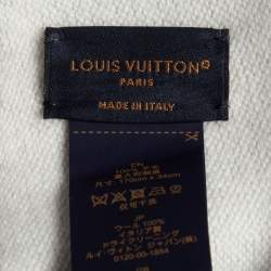 Pre Owned Louis Vuitton Grey Wool LV Essential Scarf