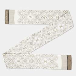 Pre Owned Louis Vuitton White Since 1854 Monogram Silk Bandeau