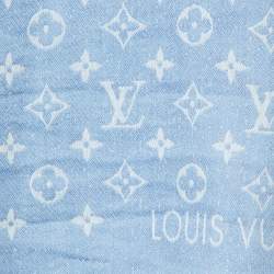 Louis Vuitton Blue Monogram Cotton & Wool My Daily Denim Shawl