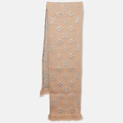 Louis Vuitton Beige Logomania Shine Scarf