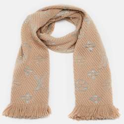 Louis Vuitton Beige Logomania Shine Scarf