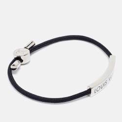 Pre Owned Louis Vuitton Space Stainless Steel Cord Bracelet