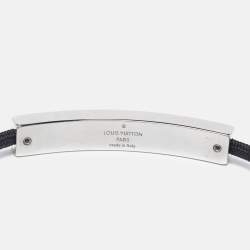 Pre Owned Louis Vuitton Space Stainless Steel Cord Bracelet