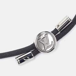 Pre Owned Louis Vuitton Space Stainless Steel Cord Bracelet