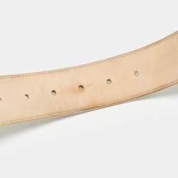 Pre Owned Louis Vuitton Damier Azur Canvas LV Initiales Belt 95 CM