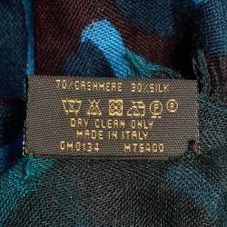 Pre Owned Louis Vuitton Multicolor Leopard Print Cashmere & Silk Scarf