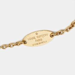 Pre Owned Louis Vuitton Flower Full Gold Tone Station Bracelet