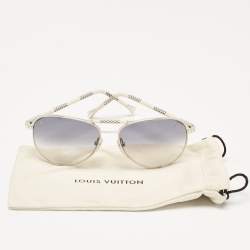 Pre Owned Louis Vuitton Gradient Damier Azur Conspiration Pilote Sunglasses