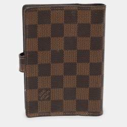 Pre Owned Louis Vuitton Damier Ebene Canvas Ring Agenda Cover