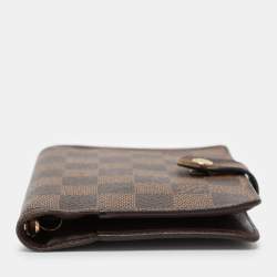 Pre Owned Louis Vuitton Damier Ebene Canvas Ring Agenda Cover