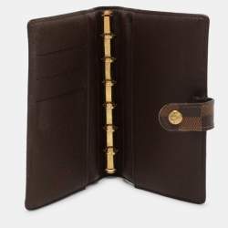 Pre Owned Louis Vuitton Damier Ebene Canvas Ring Agenda Cover