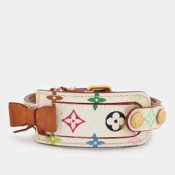 Pre Owned Louis Vuitton White Monogram Multicolore Bow Address Wish Bracelet 