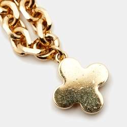 Pre Owned Louis Vuitton Love Letters Timeless Crystals Two Tone Bracelet