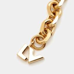 Pre Owned Louis Vuitton Love Letters Timeless Crystals Two Tone Bracelet